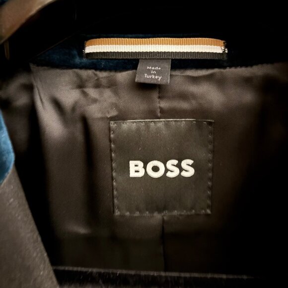 HUGO BOSS - Cotton Velvet Tuxedo - Turquoise - Picture 4 of 16